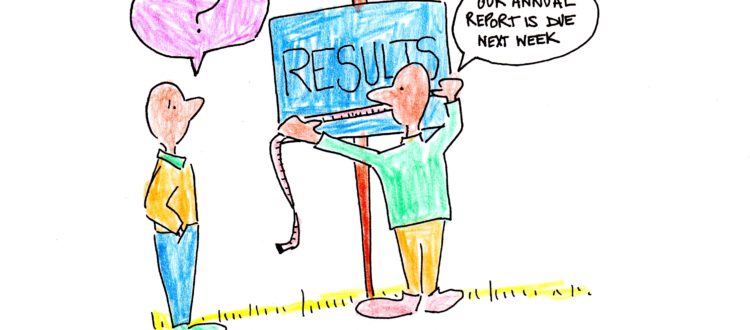 Measure results right - cartoon